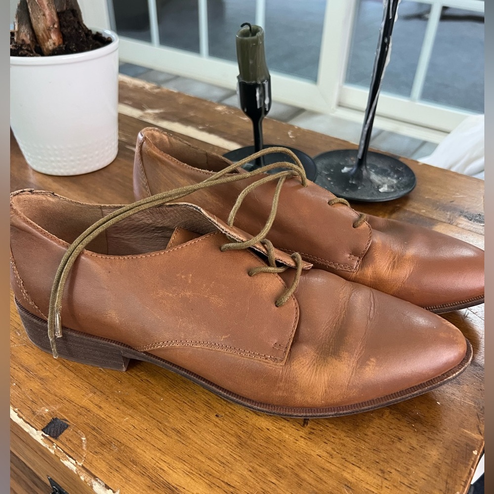 Madewell Lace Up Loafers in Saddle Brown